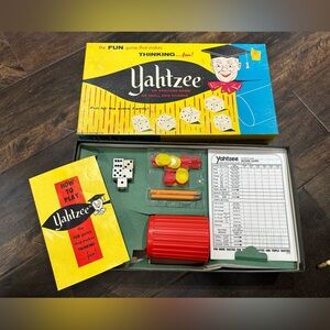 1956 Classic Yahtzee Dice Game with original box!